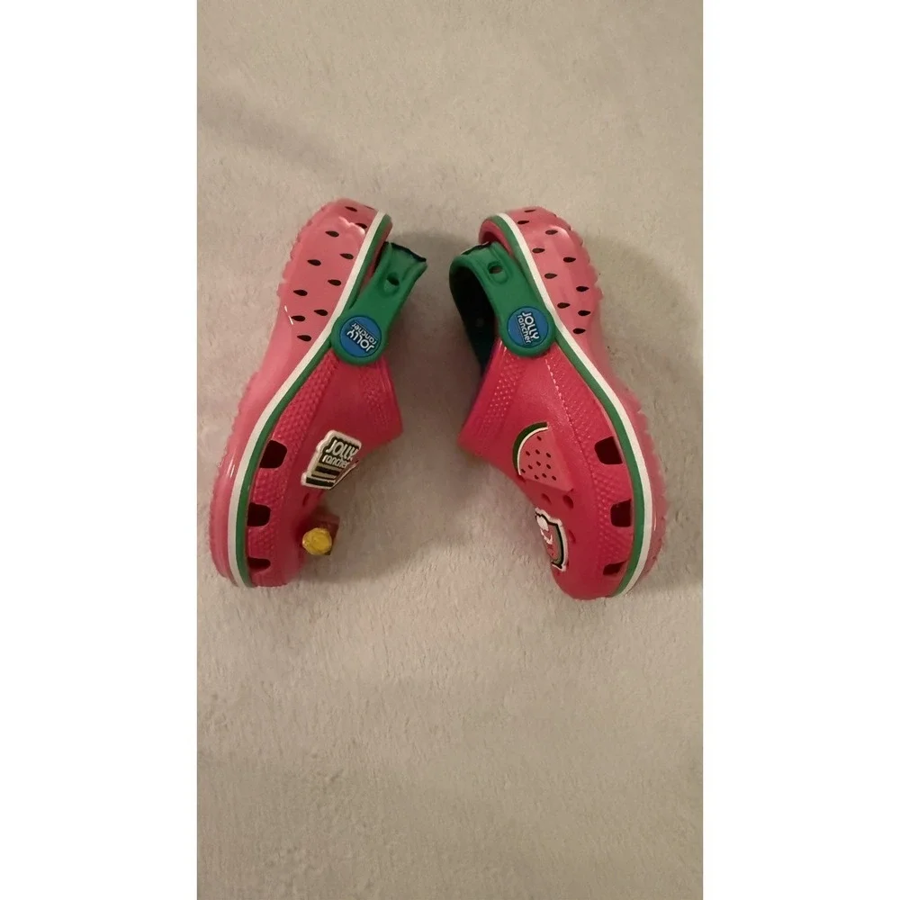 Crocs Jolly Rancher Limited Edition Pink Watermelon Clogs Size 9C Kids Sandals